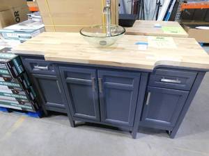 60 Bathroom Vanity Set - Cabinet, Sink, Top