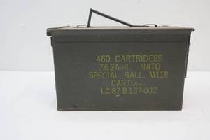 lot 126 image: Metal Ammo Can