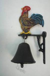lot 180 image: Cast Iron Rooster Bell