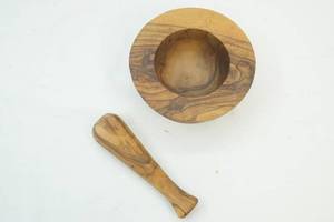 lot 342 image: wooden pestle and mortar