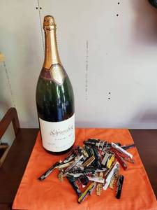 lot 323 image: Large Collection Of Wine Openers And An Oversized Wine Bottle
