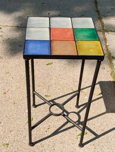 lot 278 image: Glass And Steel Plant Stand