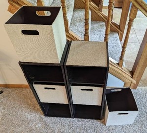 lot 26 image: Pair of Cube Storage Cabinets