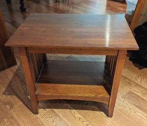 lot 33 image: Ethan Allen Mission Style End Table Night Stand