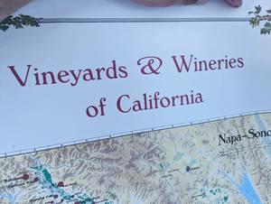 lot 66 image: Poster of Vineyards and Wineries of CA