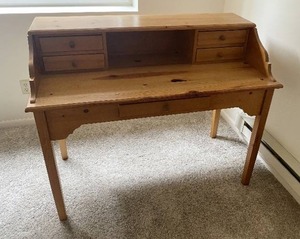 lot 117 image: Wood Pine Desk by Pine Mill Farms