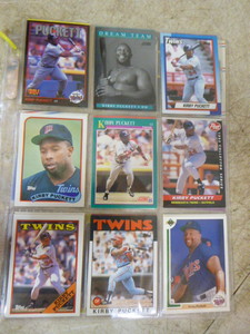 lot 69 image: 27 Different Kirby Puckett Baseball Cards