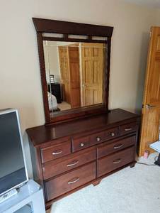 lot 102 image: Nightstand, Dresser, And Lamp