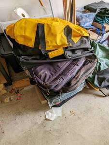 lot 203 image: Collection Of Bags And A Tie-Down Tarp