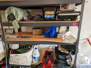 lot 204 image: Collection Of Garage Items On Three Shelfs