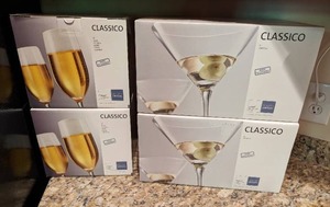 lot 13 image: Martini And Champagne Glasses