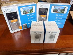 lot 80 image: Ring Doorbells
