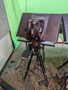 lot 302 image: Professional Teleprompter Set Up with Video Camera