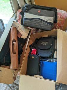 lot 340 image: Boxes of Travel Bags and a Portable Cooler