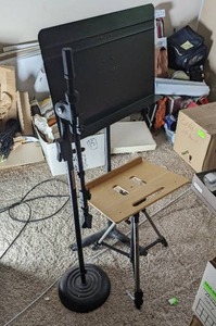 lot 378 image: Mic Stand, Music Stand, and Tripod with Top