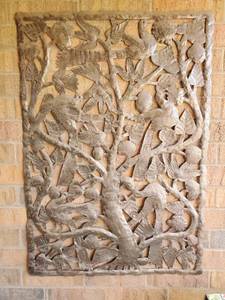 lot 5 image: Handmade Metal Tree Of Life Scene