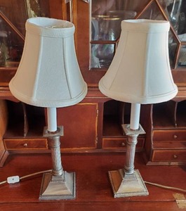 lot 336 image: Pair Of Metal Table Lamps