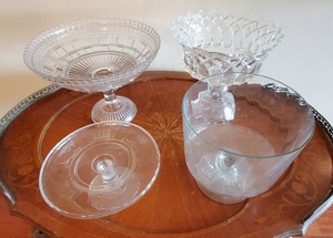 lot 348 image: Collection Of Glass Cakepans And Compotes