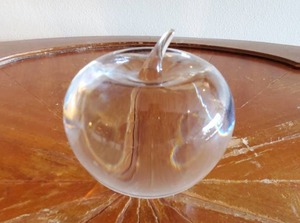 lot 356 image: Tiffany And Company Crystal Apple Paperweight