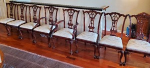 lot 372 image: Eight Ornate Dining Chairs
