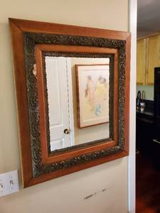 lot 387 image: Wood Mirror