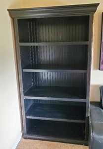 lot 408 image: Black Bookshelf