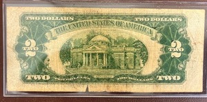 1928E RED SEAL $2 ERROR BILL