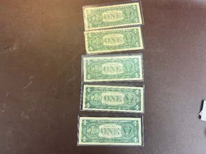 LOT OF 5 $1 SILVER CERTIFICATES
