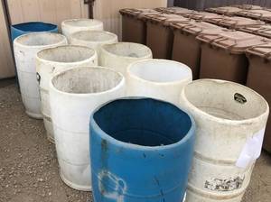 10 - 55 Gallon Recycling Barrels