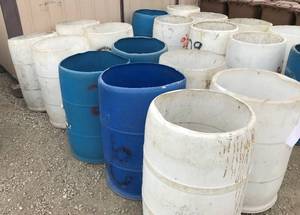 10 - 55 Gallon Recycling Barrels