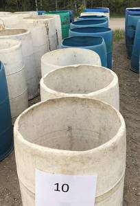 10 - 55 Gallon Recycling Barrels