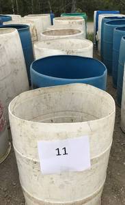 10 - 55 Gallon Recycling Barrels