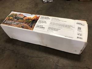 lot 4 image: AllFitHD 50 in. 26 cu. ft. Riding MowerTractor Attachment  Customer Returns See Pictures