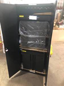 lot 15 image: Husky 4-Piece Heavy Duty Welded Steel Garage Storage System in Black (92 in. W x 81 in. H x 24 in. D) Customer Returns See Pictures