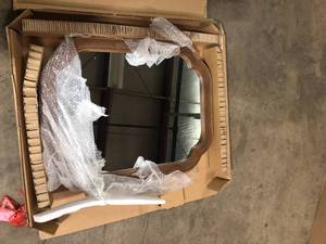 lot 35 image: StyleWell Medium French Country Dark Brown Wood Framed Mirror (24 in. W x 30 in. H)   Customer Returns See Pictures