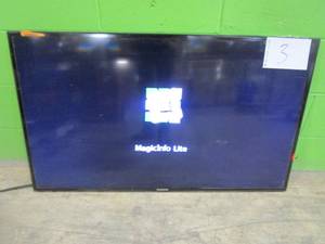 lot 3 image: Samsung ME46C 46 Commercial LED Display -  Works, Has Power Cord, MISSING CABLES, SLlGHT SCRATCHES, USED IN WAREHOUSE - SOLD AS IS