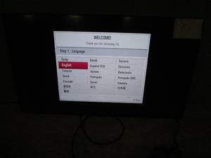 lot 14 image: LG Series Full Hd Commercial Display 49SH7DB-B  - Works, Has power Cord, MISSING CABLES, SLlGHT SCRATCHES, USED IN WAREHOUSE - SOLD AS IS