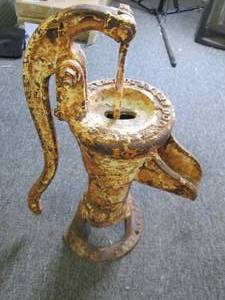 lot 2 image: vintage hand pump ...