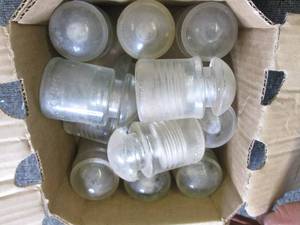lot 10 image: 12 vintage telephone insulators ...