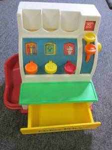 lot 18 image: vintage fisher price cash register ...