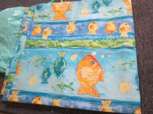 lot 19 image: new cloth fish print shower curtain...