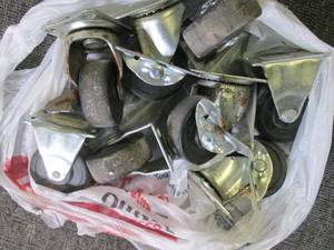 lot 21 image: lot of 8  2 12 wheels 4 fixed and...