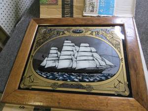 lot 30 image: cutty sark scotch mirror  20 inch x...