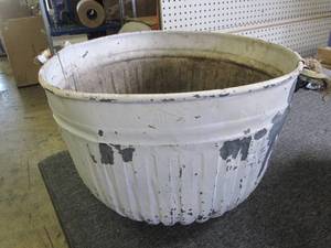 lot 65 image: vintage galvanized bushel bucket us...