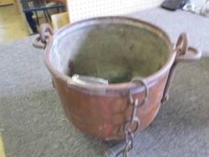 lot 66 image: copper pot with drainage holes for ...