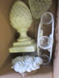 lot 70 image: cast metal rose door stop , bird ca...