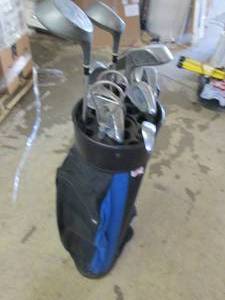 lot 75 image: ladies right hand golf clubs and ba...