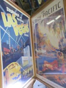 lot 76 image: 4 framed travel posters ...