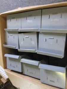 lot 97 image: 12 metal drawers...