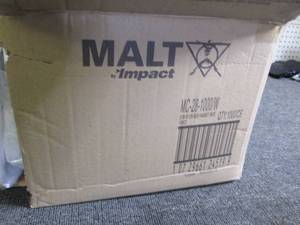 lot 112 image: case of malt impact white hair nets...